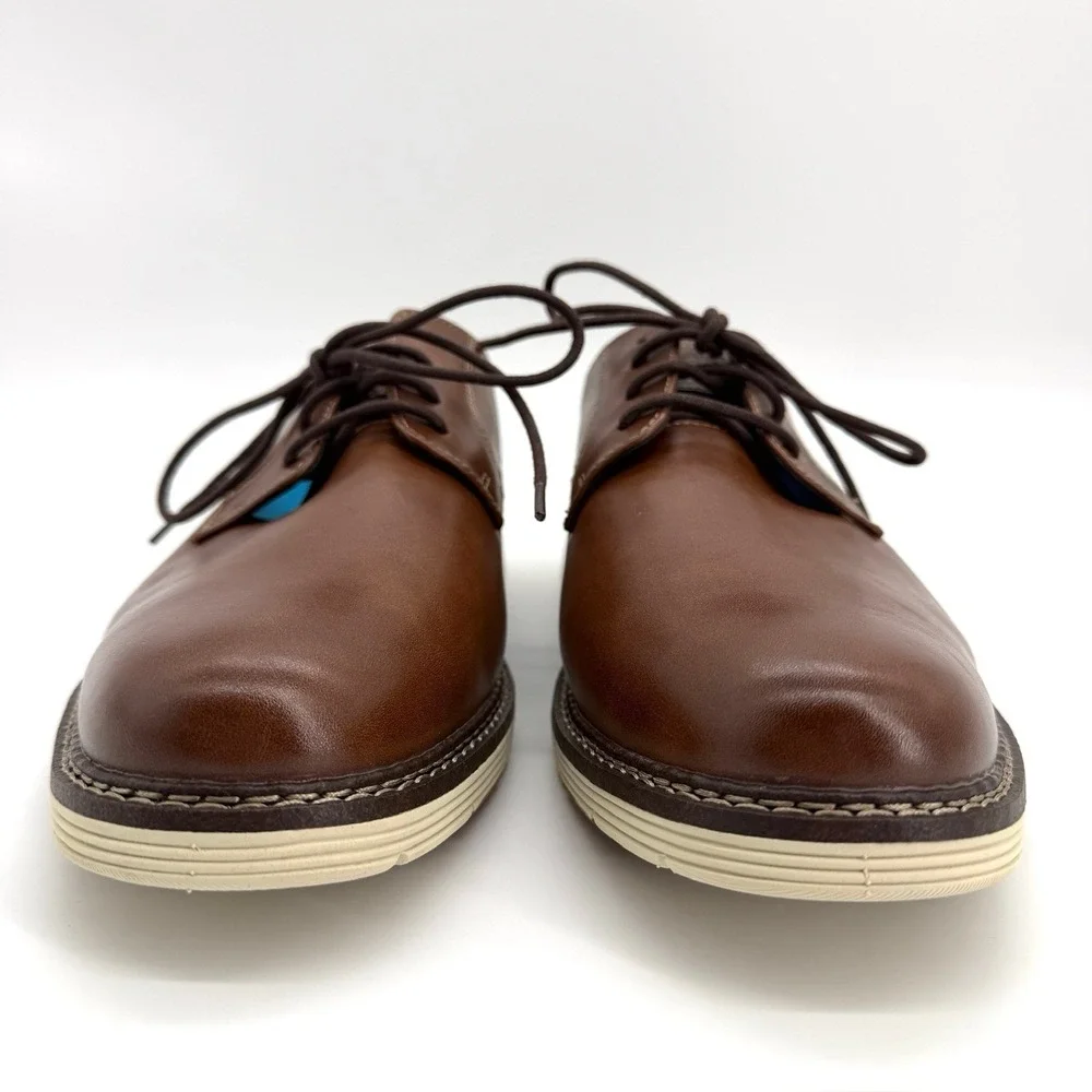 NEW Dockers Edwin Oxford Shoes Mens 12 Brown‎ Lace Up Comfort Sole New With Box